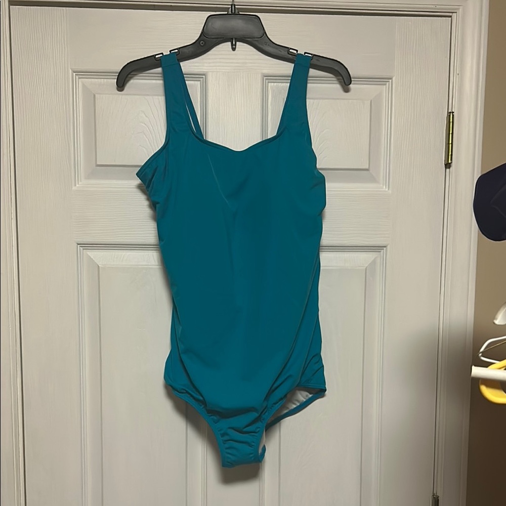 Lands End Teal One-Piece Swimsuit